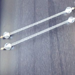Set of 2 Vintage Towel Bars